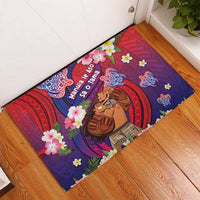 Samoa Father's Day Rubber Doormat Happy Father And Child