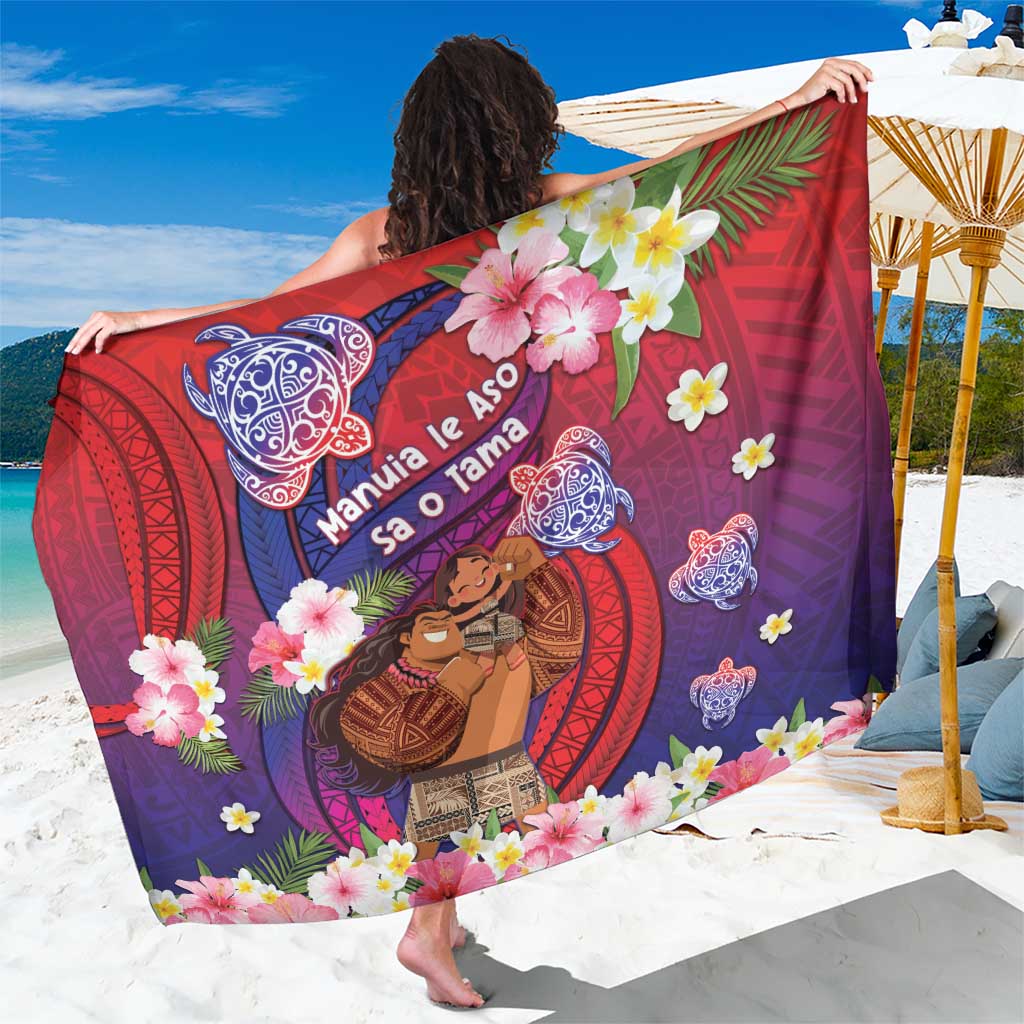 Samoa Father's Day Sarong Happy Father And Child