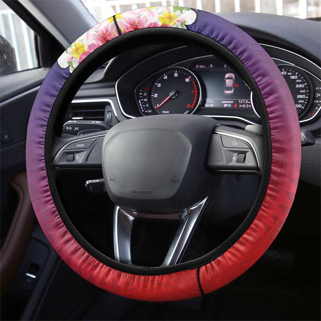 Samoa Father's Day Steering Wheel Cover Happy Father And Child