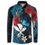 Hawaii Butterfly Button Sweatshirt Kanaka Maoli Mix Hibiscus
