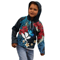 Hawaii Butterfly Kid Hoodie Kanaka Maoli Mix Hibiscus