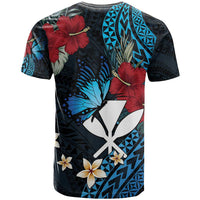 Hawaii Butterfly T Shirt Kanaka Maoli Mix Hibiscus