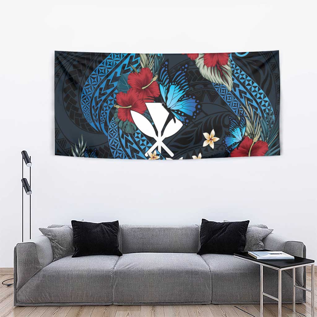 Hawaii Butterfly Tapestry Kanaka Maoli Mix Hibiscus
