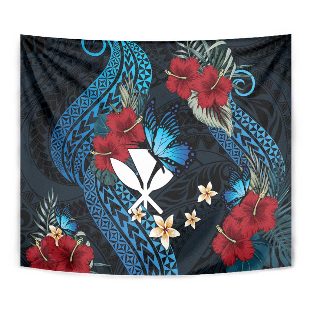 Hawaii Butterfly Tapestry Kanaka Maoli Mix Hibiscus