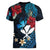 Hawaii Butterfly Women V-Neck T-Shirt Kanaka Maoli Mix Hibiscus