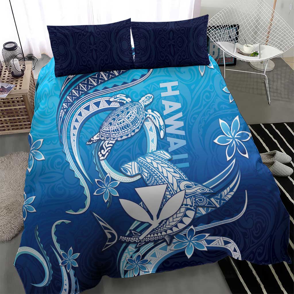 Hawaii Bedding Set Turtle With Hammerhead Shark Oceanic