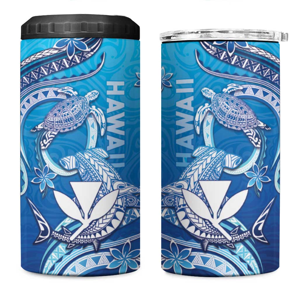 Hawaii 4 in 1 Can Cooler Tumbler Turtle With Hammerhead Shark Oceanic