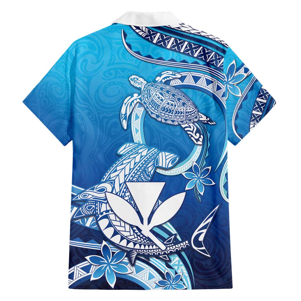 Hawaii Family Matching Long Sleeve Bodycon Dress and Hawaiian Shirt Turtle With Hammerhead Shark Oceanic