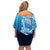 Hawaii Family Matching Off Shoulder Short Dress and Hawaiian Shirt Turtle With Hammerhead Shark Oceanic