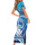 Hawaii Family Matching Short Sleeve Bodycon Dress and Hawaiian Shirt Turtle With Hammerhead Shark Oceanic