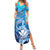 Hawaii Family Matching Summer Maxi Dress and Hawaiian Shirt Turtle With Hammerhead Shark Oceanic