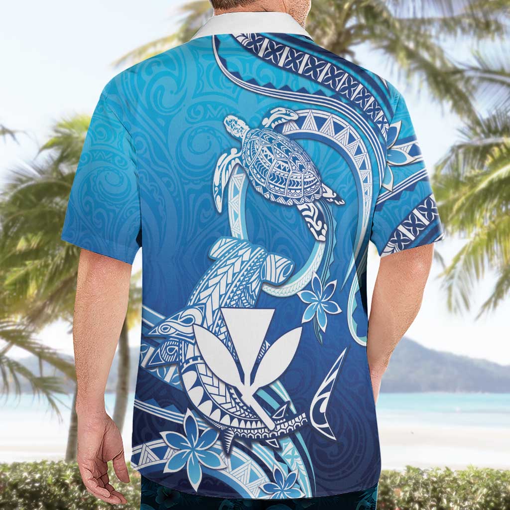 Hawaii Hawaiian Shirt Turtle With Hammerhead Shark Oceanic