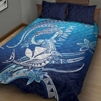 Hawaii Quilt Bed Set Turtle With Hammerhead Shark Oceanic