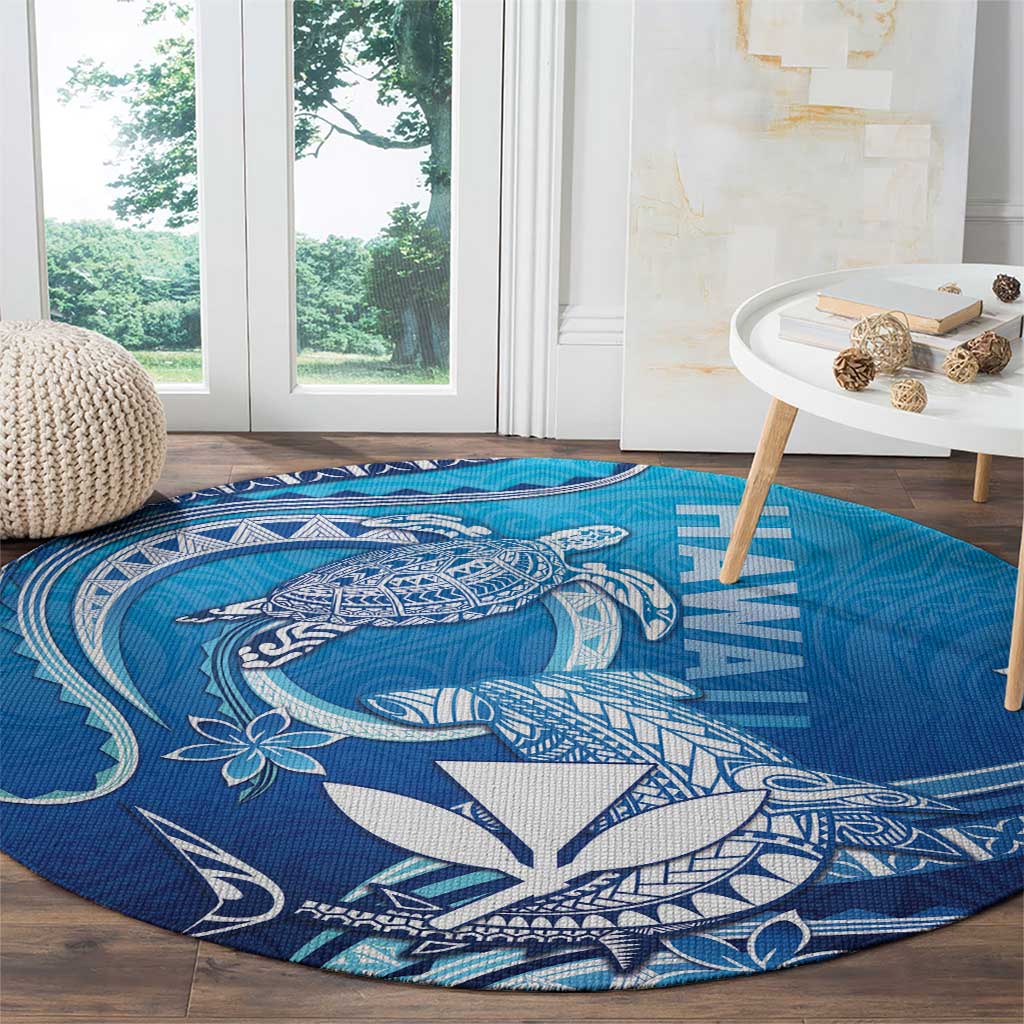 Hawaii Round Carpet Turtle With Hammerhead Shark Oceanic DT04 - Polynesian Pride