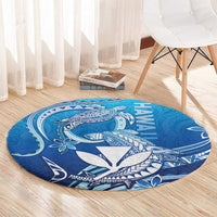 Hawaii Round Carpet Turtle With Hammerhead Shark Oceanic DT04 - Polynesian Pride