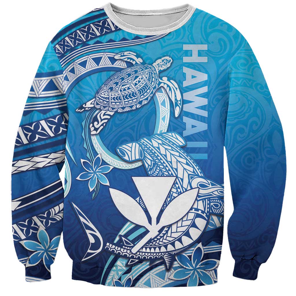 Hawaii Sweatshirt Turtle With Hammerhead Shark Oceanic