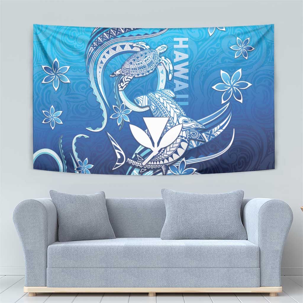 Hawaii Tapestry Turtle With Hammerhead Shark Oceanic