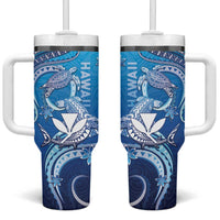 Hawaii Tumbler With Handle Turtle With Hammerhead Shark Oceanic