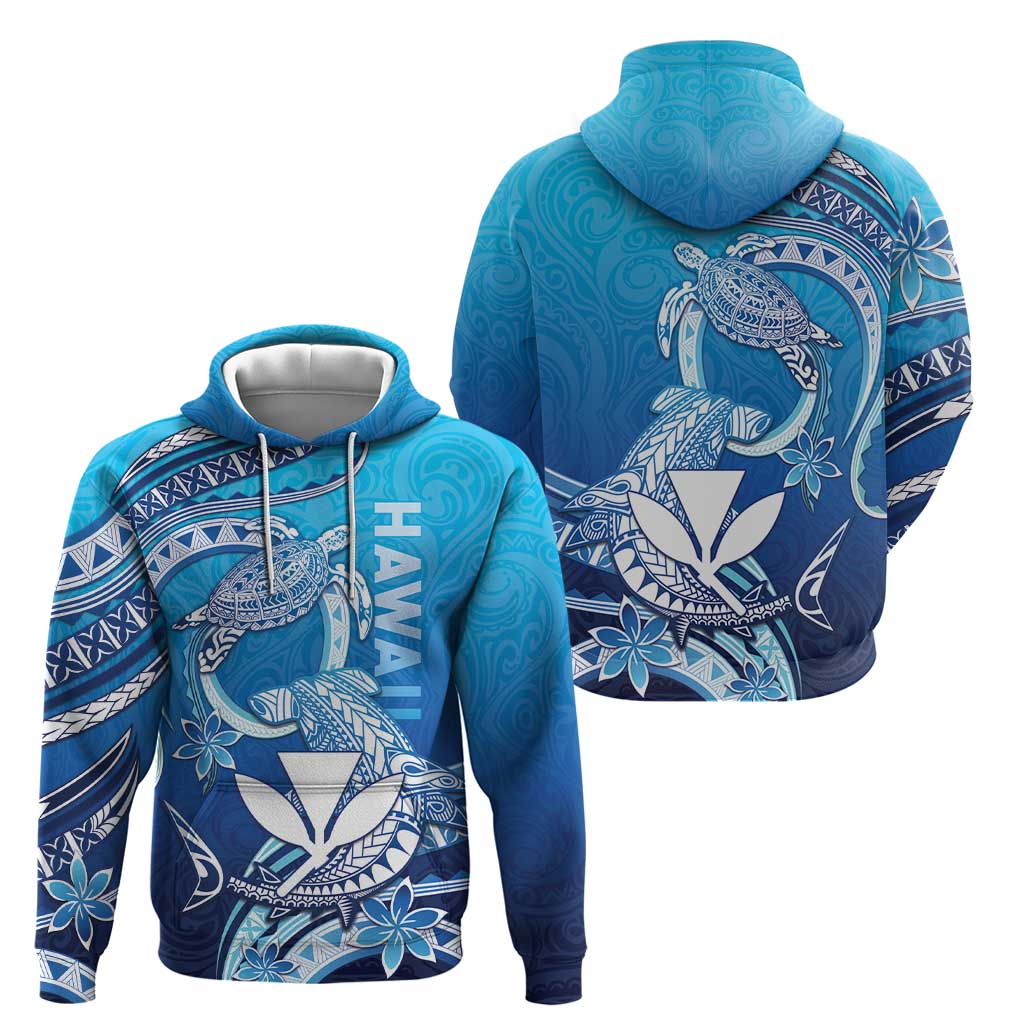 Hawaii Zip Hoodie Turtle With Hammerhead Shark Oceanic