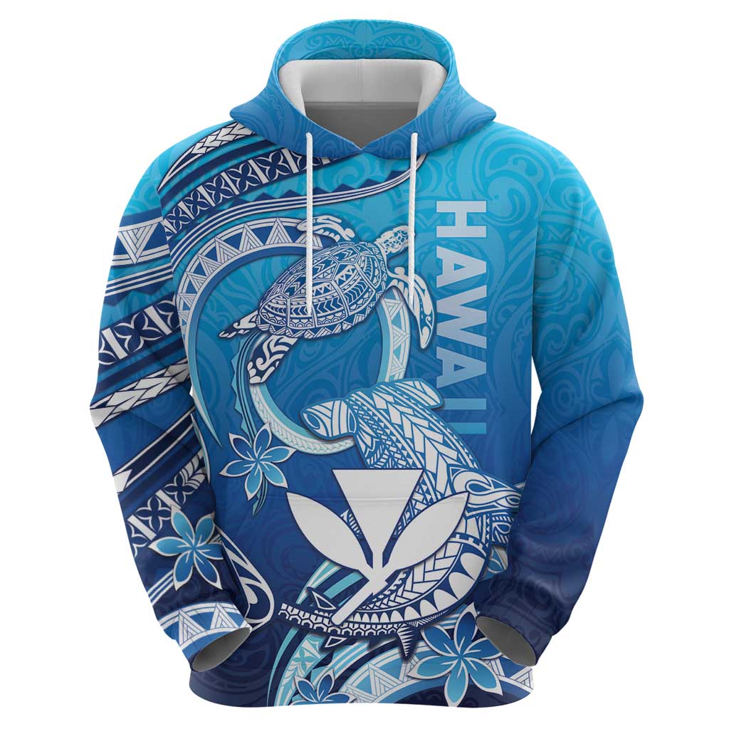 Hawaii Zip Hoodie Turtle With Hammerhead Shark Oceanic