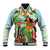 Hawaii Lei Day Baseball Jacket Hula Girl With Tropical Forest