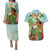 Hawaii Lei Day Couples Matching Puletasi and Hawaiian Shirt Hula Girl With Tropical Forest