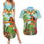 Hawaii Lei Day Couples Matching Summer Maxi Dress and Hawaiian Shirt Hula Girl With Tropical Forest