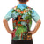 Hawaii Lei Day Family Matching Summer Maxi Dress and Hawaiian Shirt Hula Girl With Tropical Forest