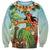 Hawaii Lei Day Sweatshirt Hula Girl With Tropical Forest