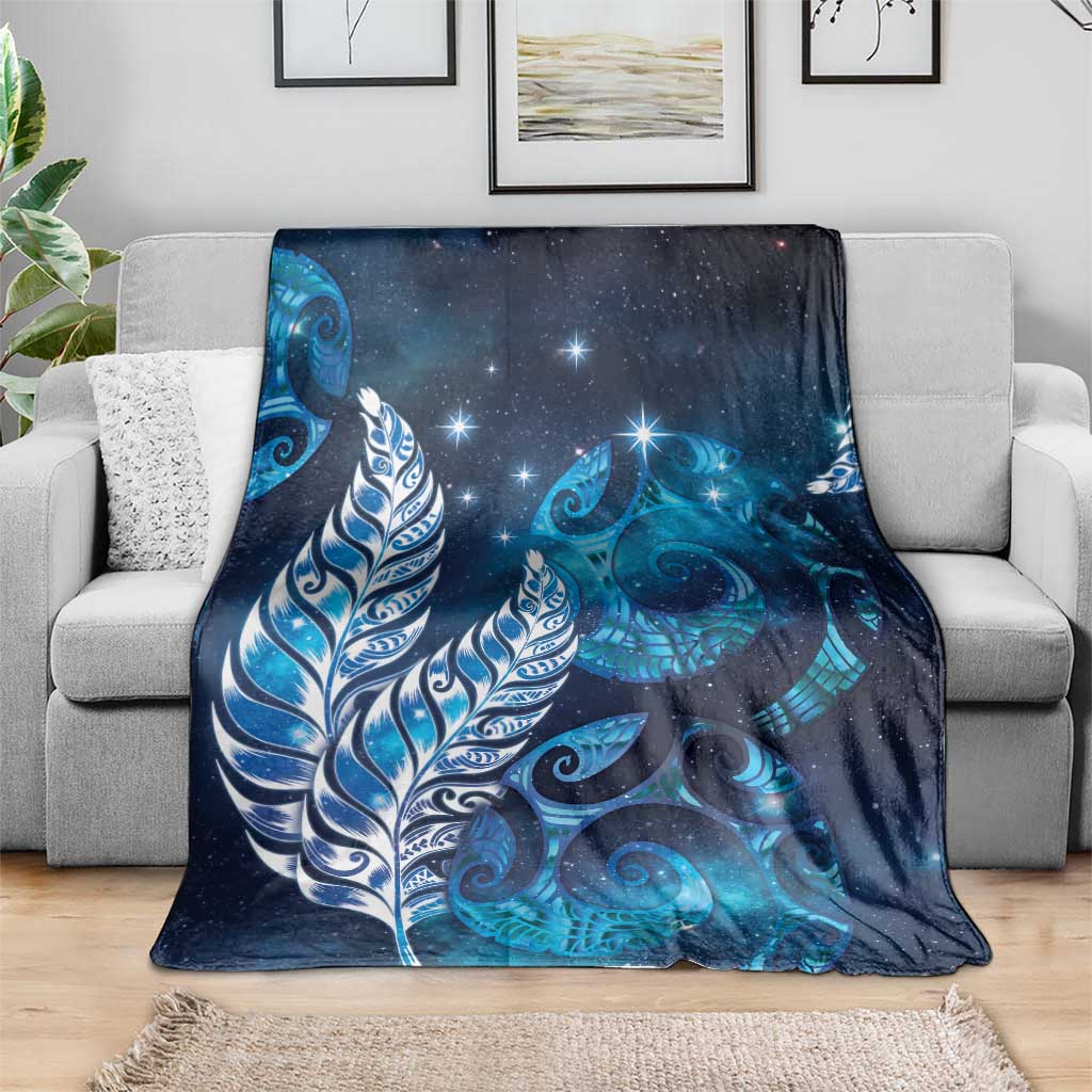 New Zealand Matariki Blanket Maori Koru Mix Silver Fern DT04 - Polynesian Pride
