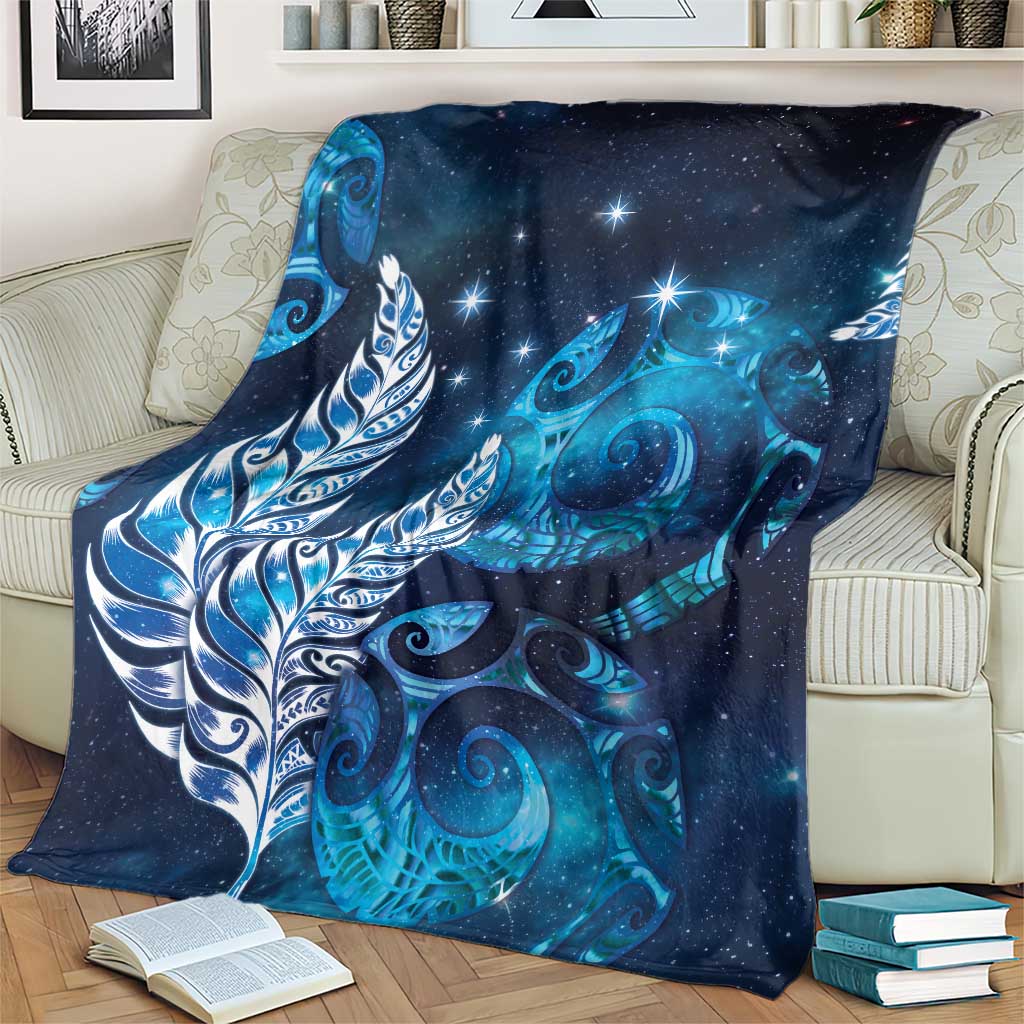 New Zealand Matariki Blanket Maori Koru Mix Silver Fern DT04 - Polynesian Pride