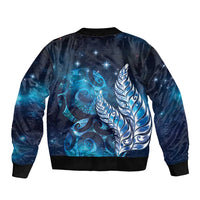 New Zealand Matariki Bomber Jacket Maori Koru Mix Silver Fern DT04 - Polynesian Pride