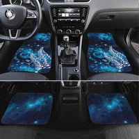 New Zealand Matariki Car Mats Maori Koru Mix Silver Fern DT04 Set 4pcs Blue - Polynesian Pride