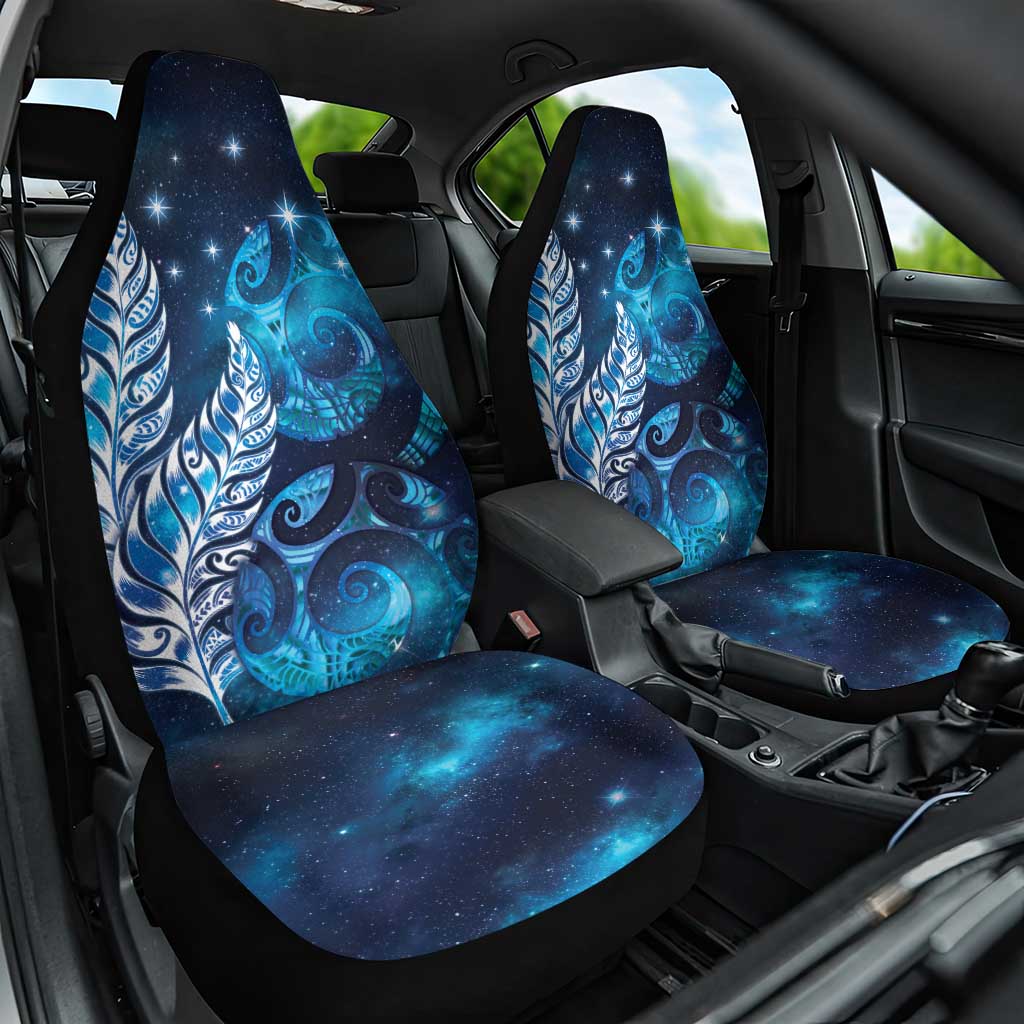 New Zealand Matariki Car Seat Cover Maori Koru Mix Silver Fern
