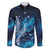 New Zealand Matariki Family Matching Long Sleeve Bodycon Dress and Hawaiian Shirt Maori Koru Mix Silver Fern