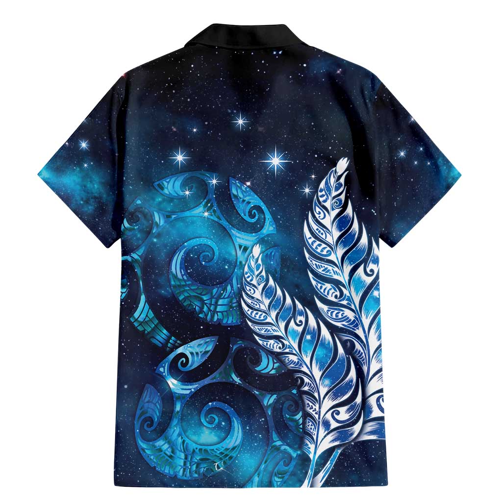 New Zealand Matariki Family Matching Mermaid Dress and Hawaiian Shirt Maori Koru Mix Silver Fern