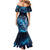 New Zealand Matariki Family Matching Mermaid Dress and Hawaiian Shirt Maori Koru Mix Silver Fern