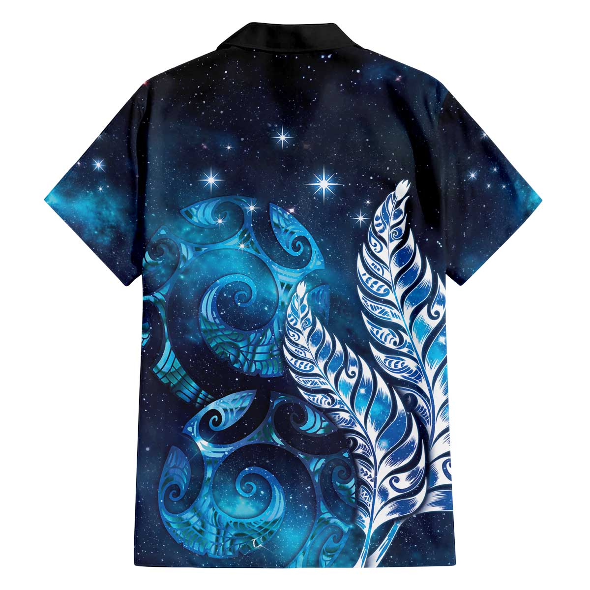 New Zealand Matariki Family Matching Off The Shoulder Long Sleeve Dress and Hawaiian Shirt Maori Koru Mix Silver Fern