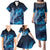 New Zealand Matariki Family Matching Puletasi and Hawaiian Shirt Maori Koru Mix Silver Fern