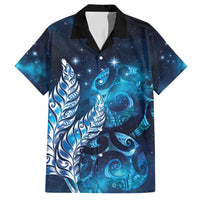 New Zealand Matariki Family Matching Short Sleeve Bodycon Dress and Hawaiian Shirt Maori Koru Mix Silver Fern