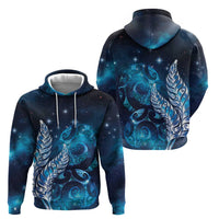 New Zealand Matariki Hoodie Maori Koru Mix Silver Fern