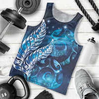 New Zealand Matariki Men Tank Top Maori Koru Mix Silver Fern