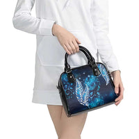 New Zealand Matariki Shoulder Handbag Maori Koru Mix Silver Fern DT04 - Polynesian Pride