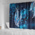 New Zealand Matariki Shower Curtain Maori Koru Mix Silver Fern