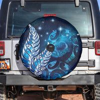 New Zealand Matariki Spare Tire Cover Maori Koru Mix Silver Fern