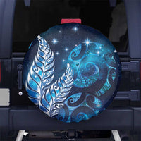 New Zealand Matariki Spare Tire Cover Maori Koru Mix Silver Fern