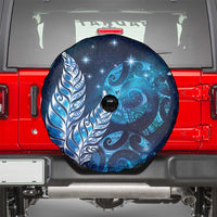 New Zealand Matariki Spare Tire Cover Maori Koru Mix Silver Fern