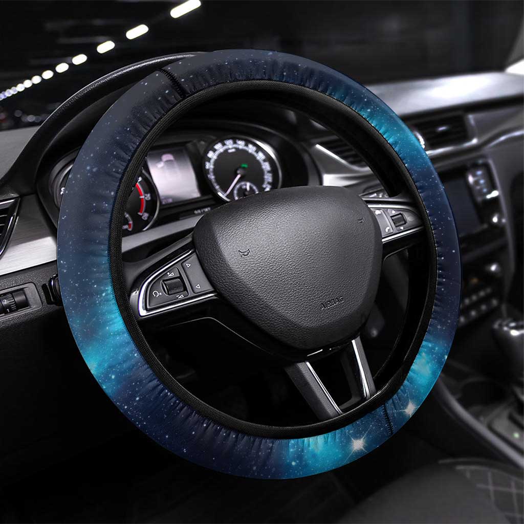 New Zealand Matariki Steering Wheel Cover Maori Koru Mix Silver Fern