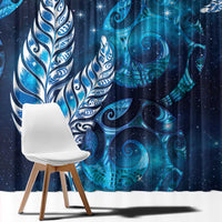 New Zealand Matariki Window Curtain Maori Koru Mix Silver Fern