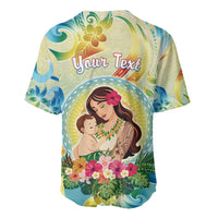Personalised Hawaii Mother's Day Baseball Jersey I Love You Mom